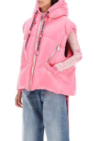 Oversized Puffer Vest With Hood