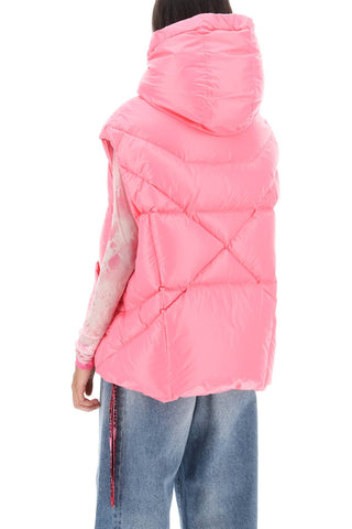 Oversized Puffer Vest With Hood