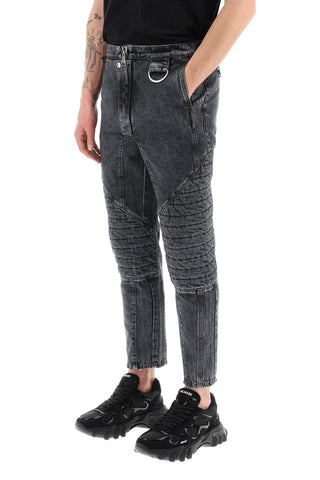Jeans With Quilted And Padded Inserts