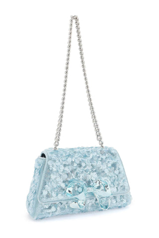 Sequined Bow Mini Shoulder Bag