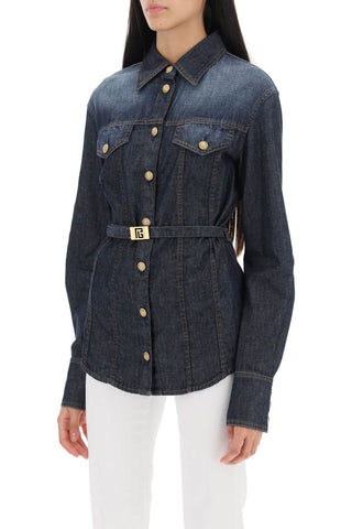 Belted Denim Shirt