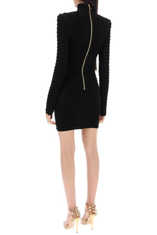 Turtleneck Mini Dress In Texturized Knit