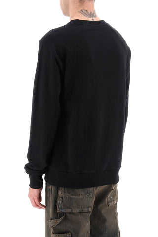 Crew-neck Sweatshirt With Flocked Logo