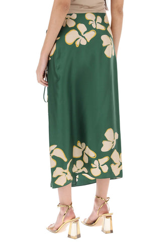 S Silk Floral Wrap Skirt