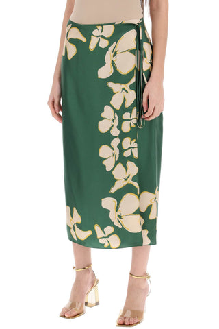 S Silk Floral Wrap Skirt