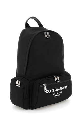 Nylon Backpack With Logo