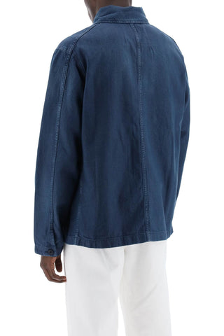 Denim Cargo Overshirt With