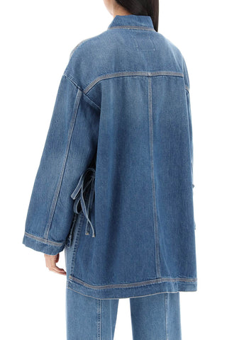 Denim Overshirt With Side Slits