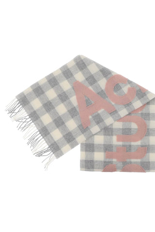 Checked Scarf With Logo Pattern