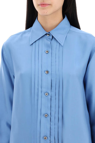 Pleated Bib Shirt With