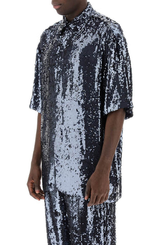 Cassidye Short Sleeve Sequin Shirt