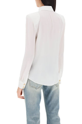 Silk Shirt With Padded Shoulders