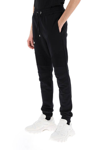 Joggers With Topstitched Inserts