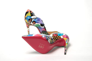 Multicolor Hot Chick Patent Sapeaur High Heels