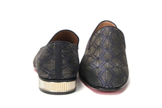 Navy/nero Colannaki Flat Tissu Shoes