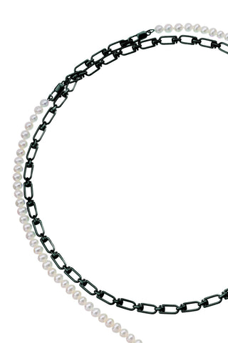 Reine' Double Necklace With Pearls