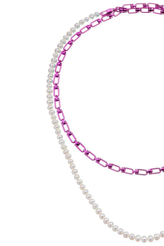 Reine' Double Necklace With Pearls