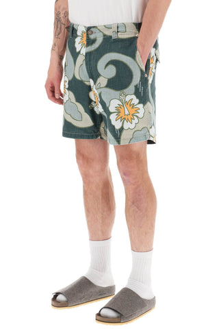 Floral Print Bermida Shorts