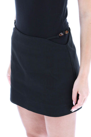 Organic Cotton Mini Skirt With Cut-out Details