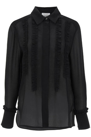 Ruffled Chiffon Shirt