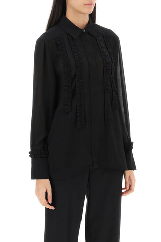 Ruffled Chiffon Shirt