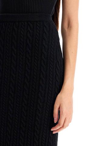 Knitted Midi Skirt With Cable Knit