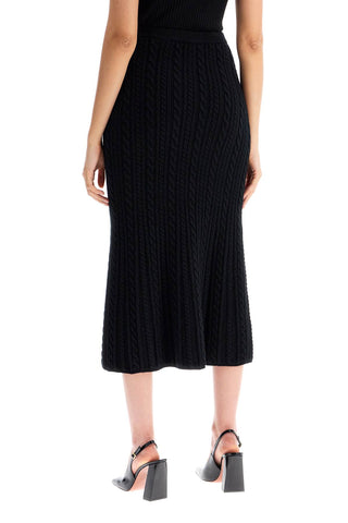 Knitted Midi Skirt With Cable Knit