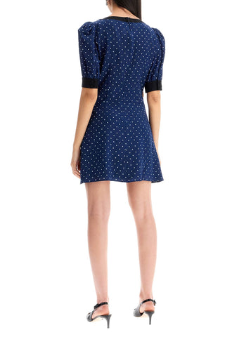 Silk Polka Dot Mini Dress