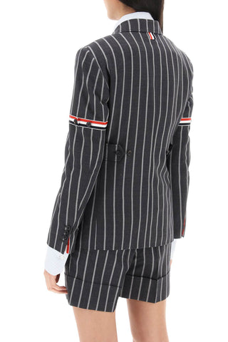 Striped Single-breasted Jacket