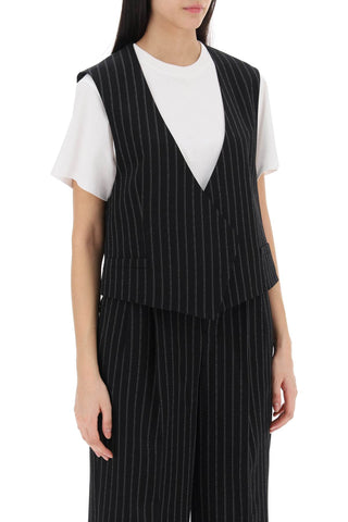 Virgin Wool Pinstripe Waistcoat