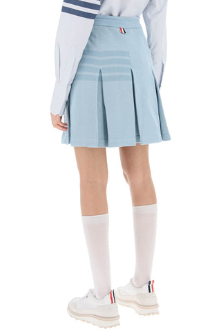 Knitted 4-bar Pleated Skirt