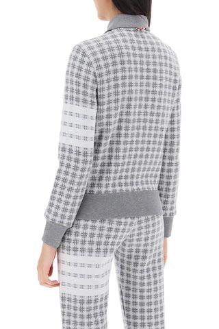 4-bar Sweatshirt In Check Knit