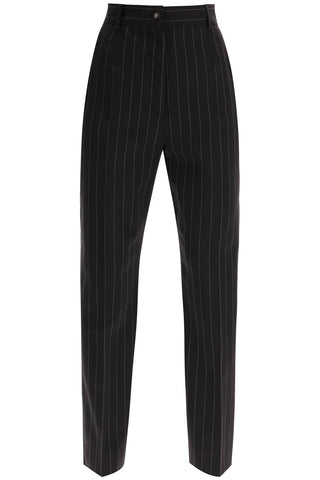 Pinstriped Wool Pants