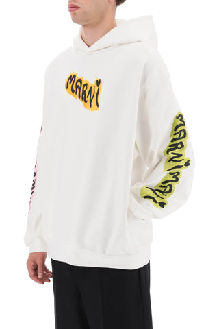 Hoodie With Graffiti Print