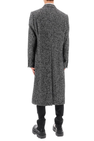 Re-edition Coat In Houndstooth Wool