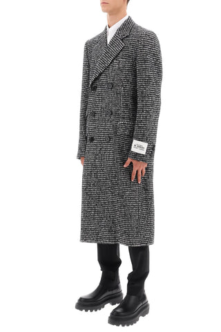 Re-edition Coat In Houndstooth Wool