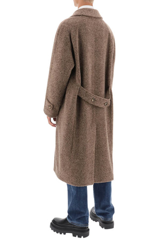 Melange Alpaca Double-breasted Coat