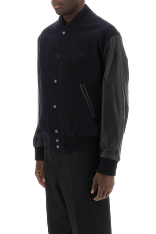 Aleandro Bomber Jacket With Leather Sleeves