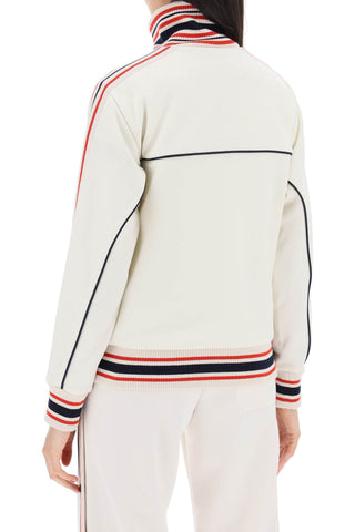 Track Sweatshirt With Contrasting Hem Edges