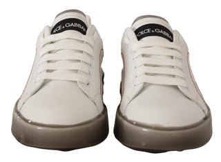 Elegant White Leather Sneakers