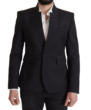 Elegant Single-breasted Wool Blazer