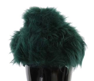 Elegant Emerald Cashmere Cloche Cap