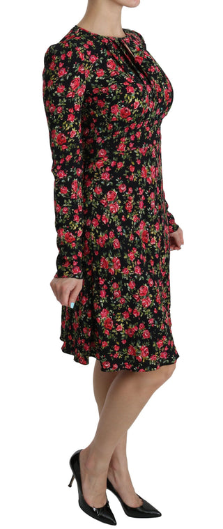 Floral A-line Viscose Knee Length Dress