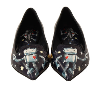 Black Outer Space Ballerina Loafers