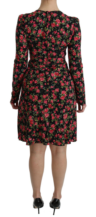 Floral A-line Viscose Knee Length Dress