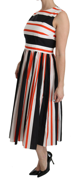 A-line Pleated Midi Fashion Dress