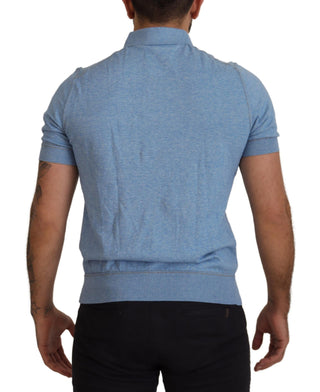 Light Blue Collared Polo Cotton T-shirt