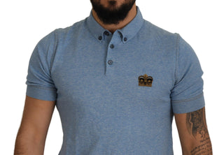 Light Blue Collared Polo Cotton T-shirt