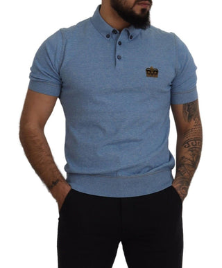 Light Blue Collared Polo Cotton T-shirt