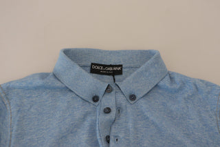 Light Blue Collared Polo Cotton T-shirt